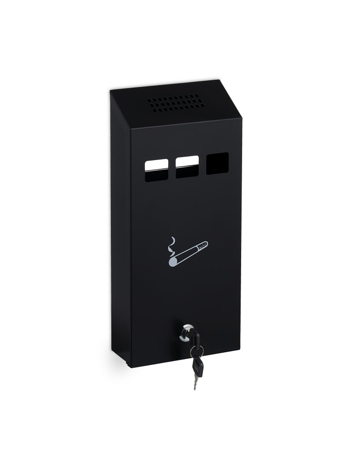 relaxdays Wandaschenbecher in Schwarz günstig kaufen onesize
