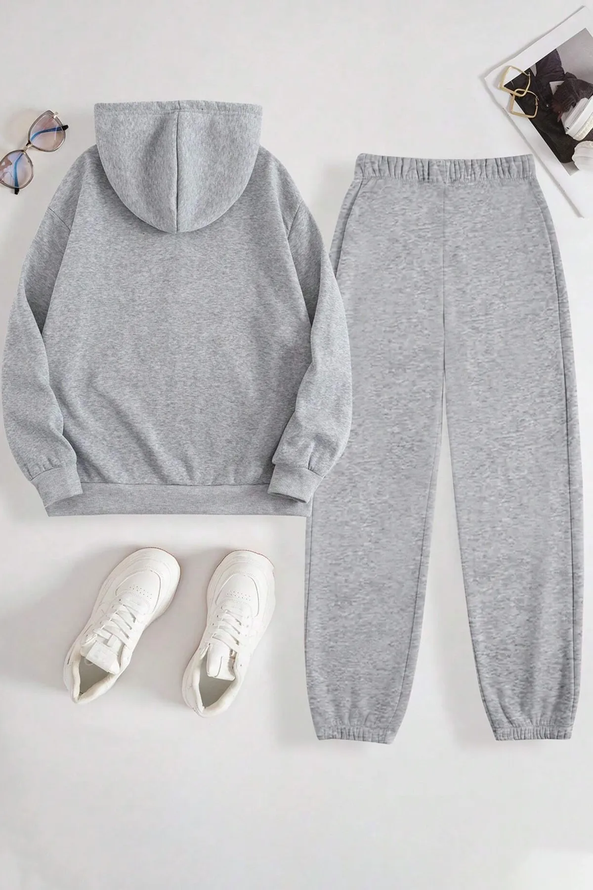 uyguntarz  Bequemes Trainingsanzug-Set mit Sleepy Panda-Aufdruck für Unisex