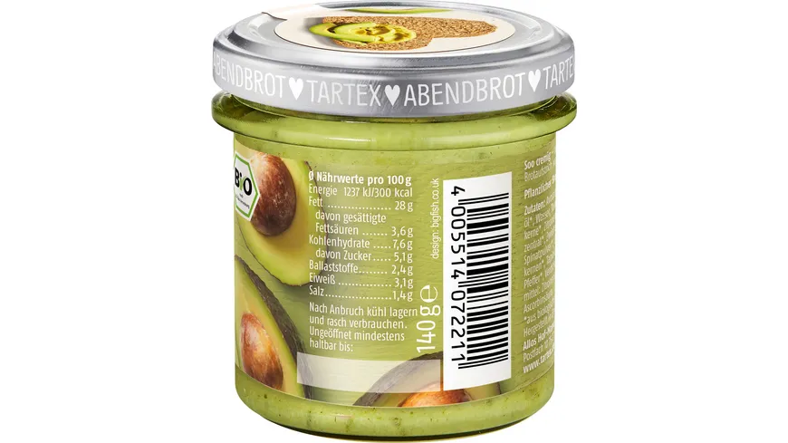 Tartex Soo Cremig Avocado 140 g