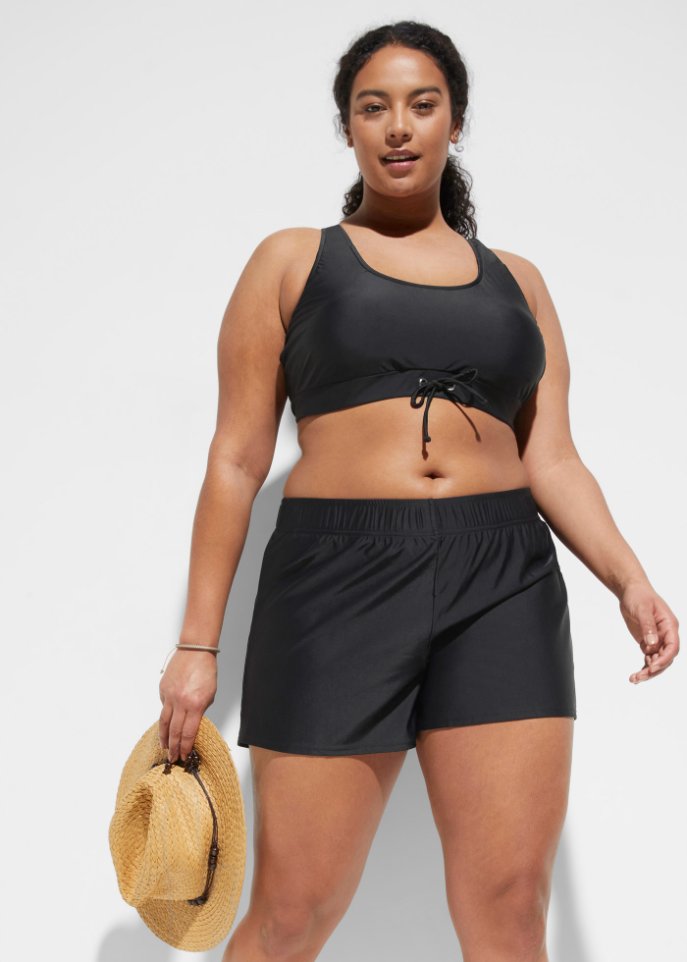 Badeshorts mit Innenslip aus recyceltem Polyamid