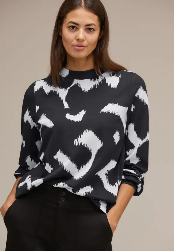 Street One Shirt mit Jaquard Muster