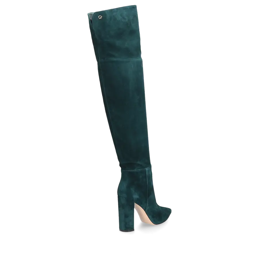 Gianvito Rossi - Overknees PIPER BOOT Veloursleder - grün