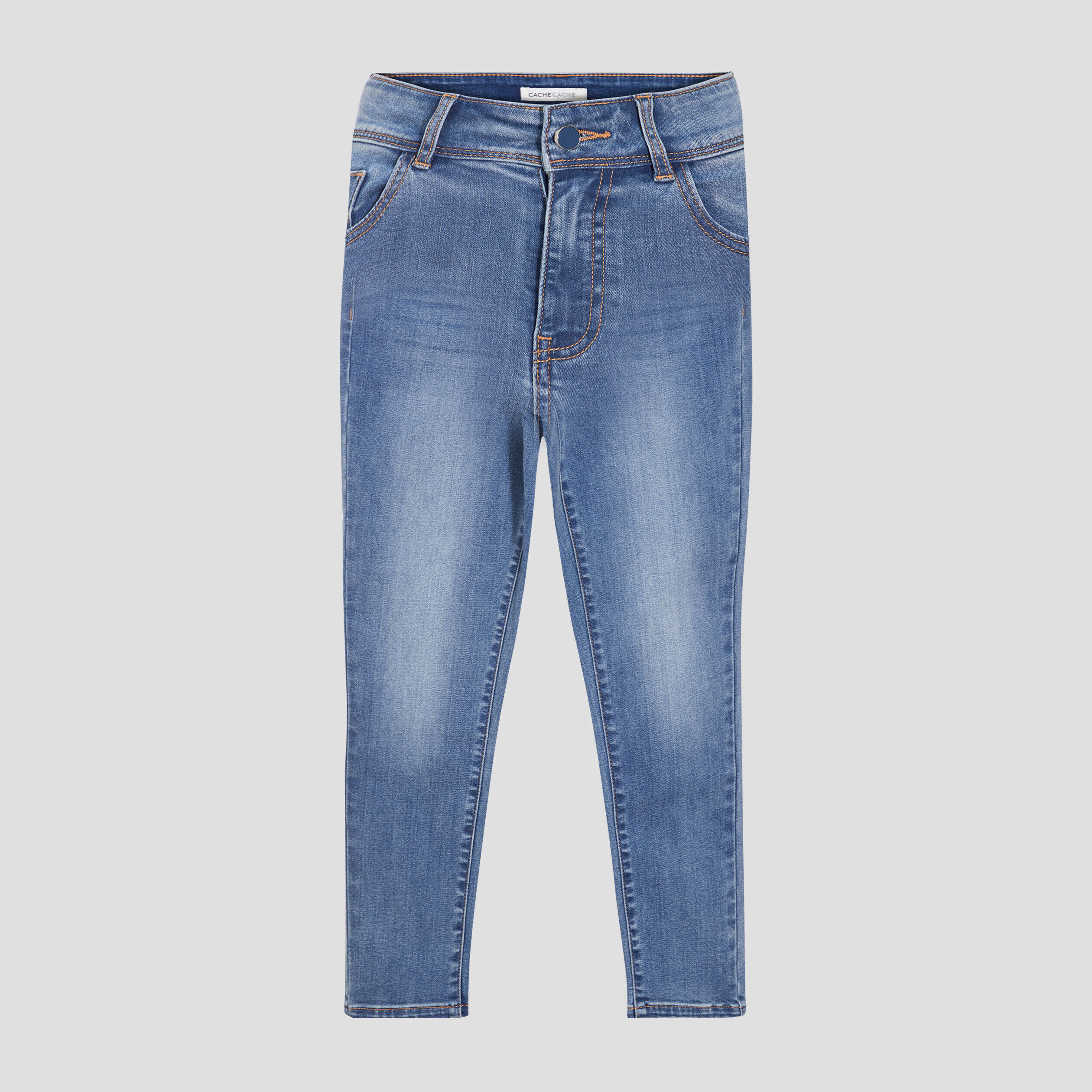 Jeans slim 7/8ème push up denim double stone femme | Cache Cache