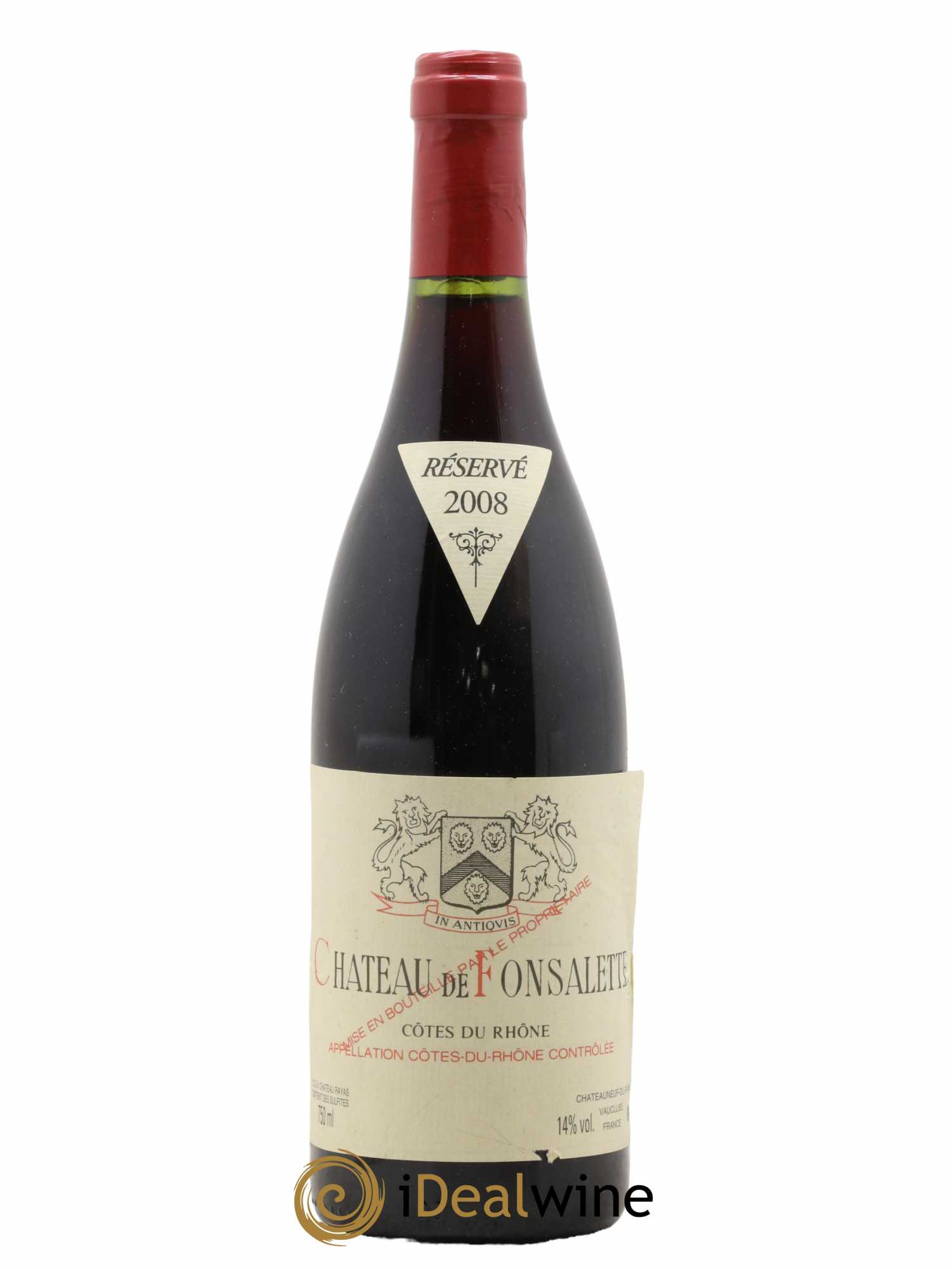 Côtes du Rhône Château de Fonsalette Emmanuel Reynaud  2008 - Lot de 1 Bouteille