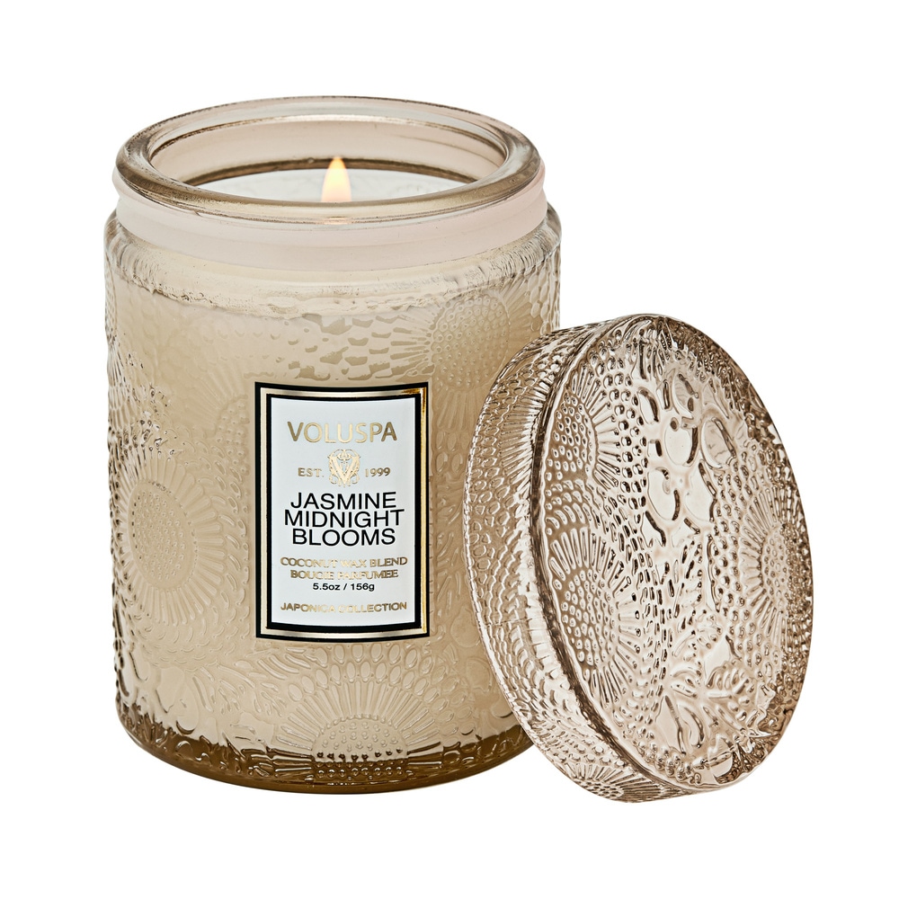 voluspa Jasmine Midnight Blooms 5.5oz Small Jar Bougie
