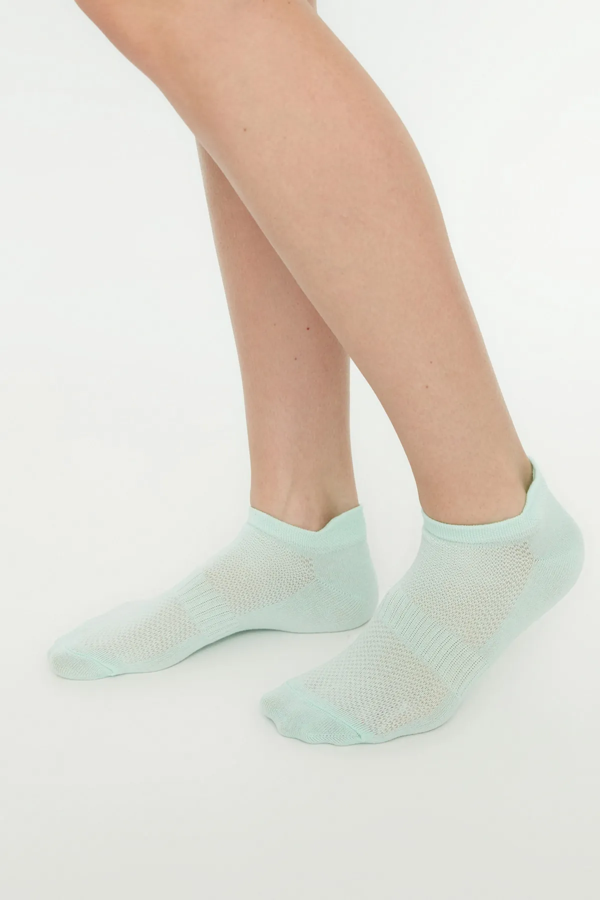 Trendyol Collection  Senfgelbe 5er-Pack gestrickte Sportsocken aus Baumwolle TWOAW20CO0011