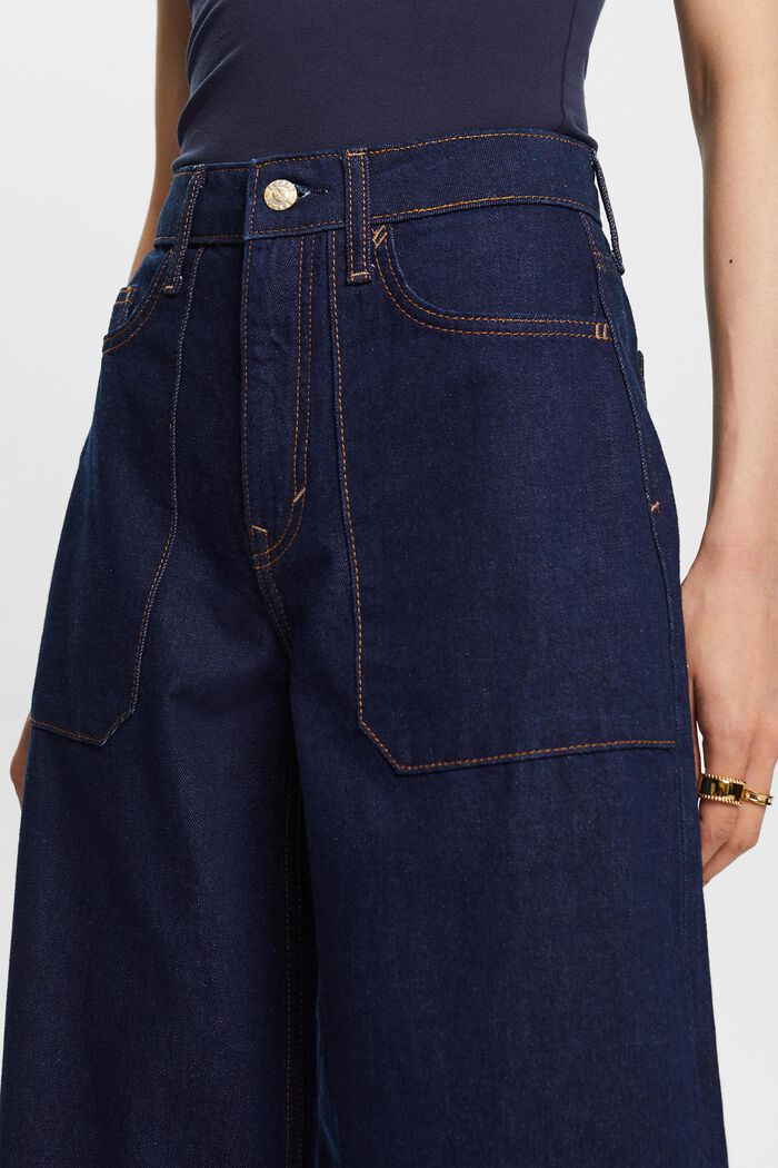 Retro-Jeans mit weitem Bein, 100 % Baumwolle