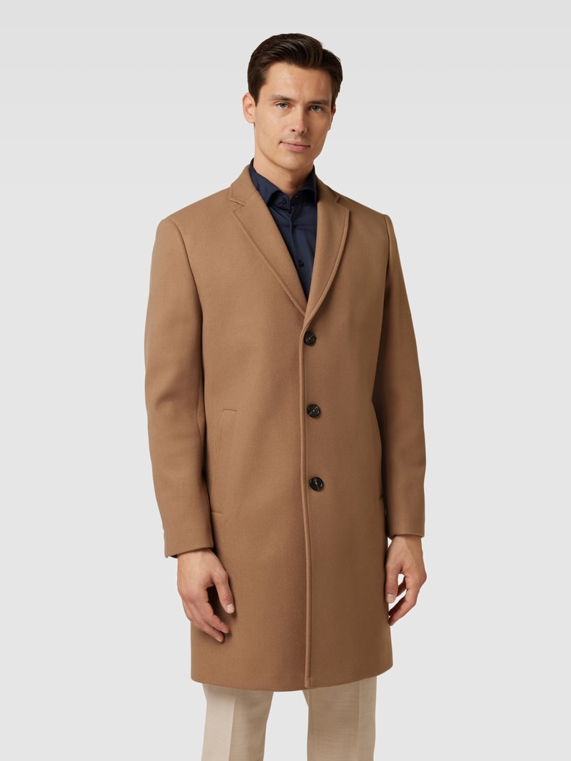 Mantel mit Reverskragen in camel