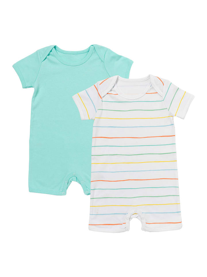 Schlummersack Bio Baby-Strampler kurzarm 2er-Pack in Weiß günstig kaufen