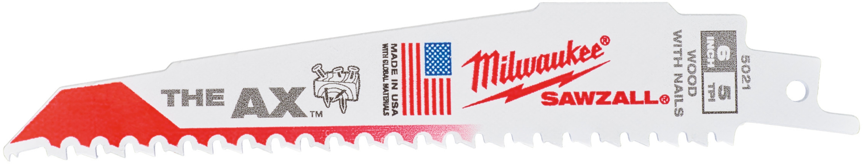 Milwaukee Tillbehör 48475021 Sawzall The AX Tigersågblad Trä 150mm 5-Tpi 5 ST