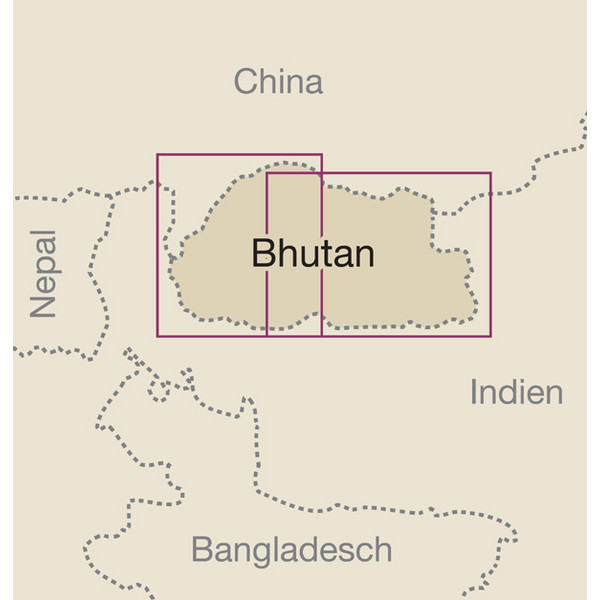 RKH WMP BHUTAN 1 : 250.000 - Straßenkarte