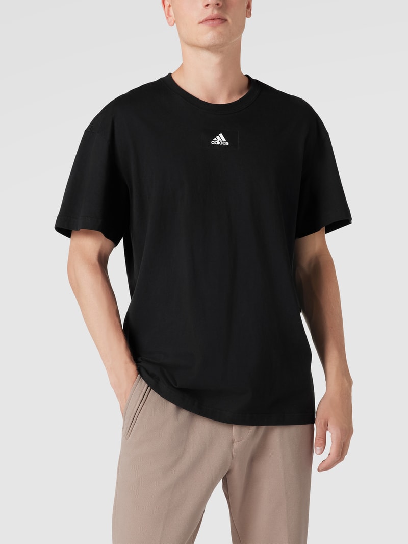 T-Shirt mit Logo-Print in weiß