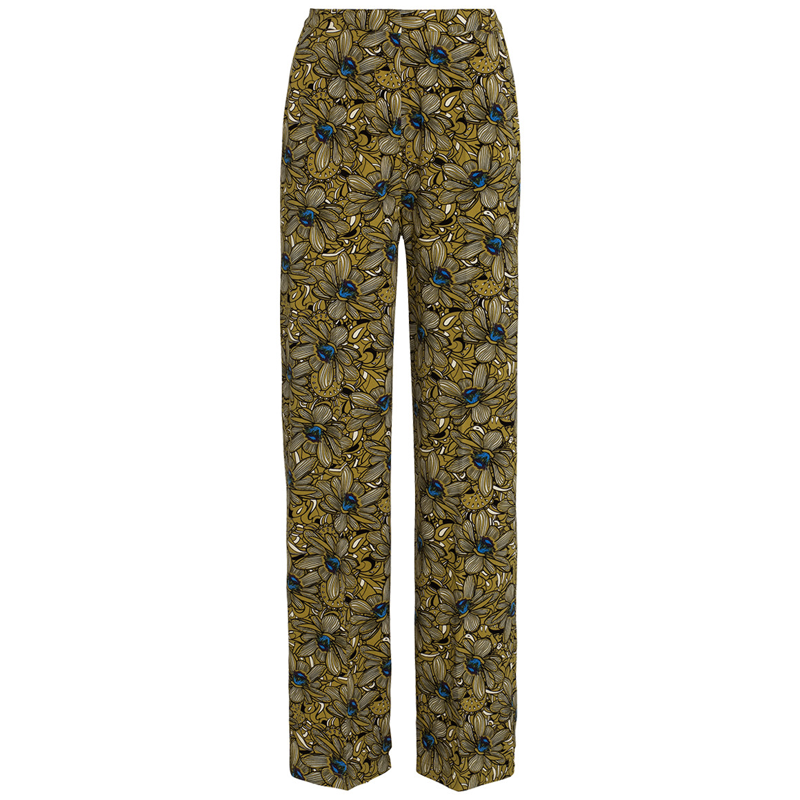 Damen Hose mit floralem Retro-Print