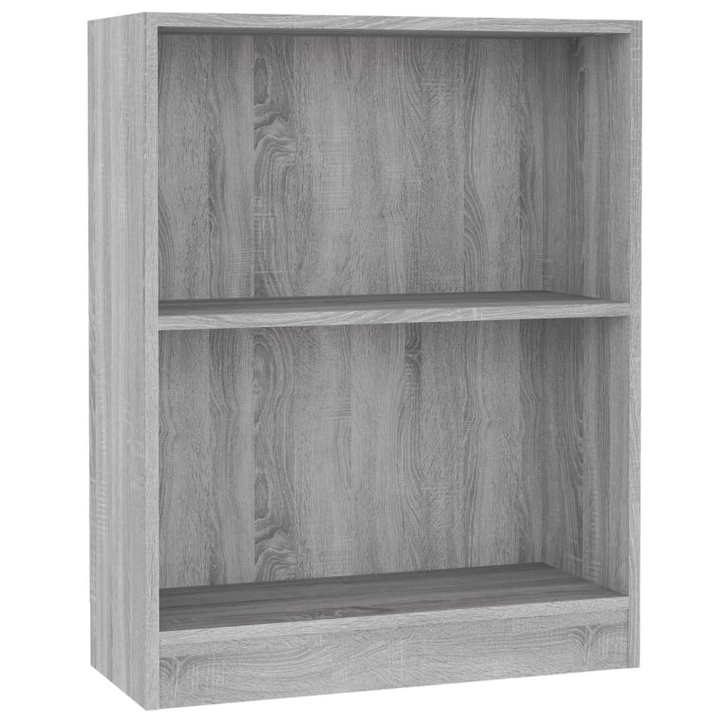 vidaXL Bücherregal Bücherregal Grau Sonoma 60x24x74,5 cm Holzwerkstoff, 1-tlg.