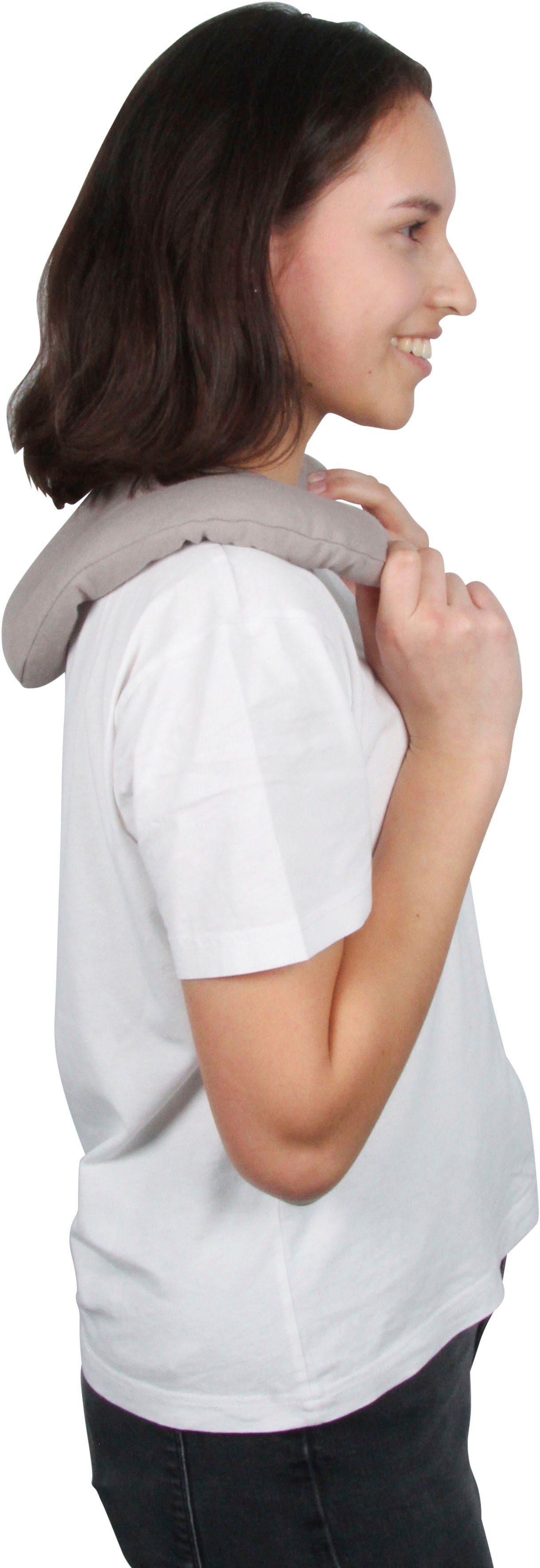 herbalind Wärmekissen Nacken Schulter Körnerkissen - Farbe Taupe