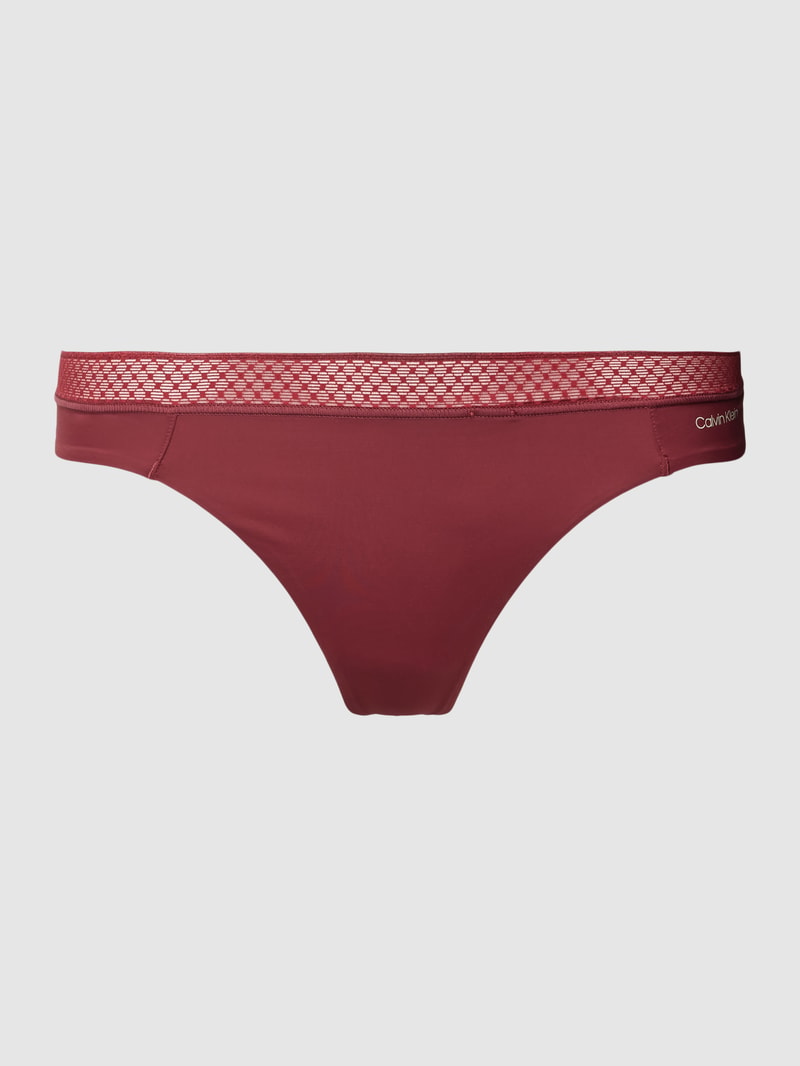 String mit Label-Detail Modell 'Sed Com' in bordeaux rot