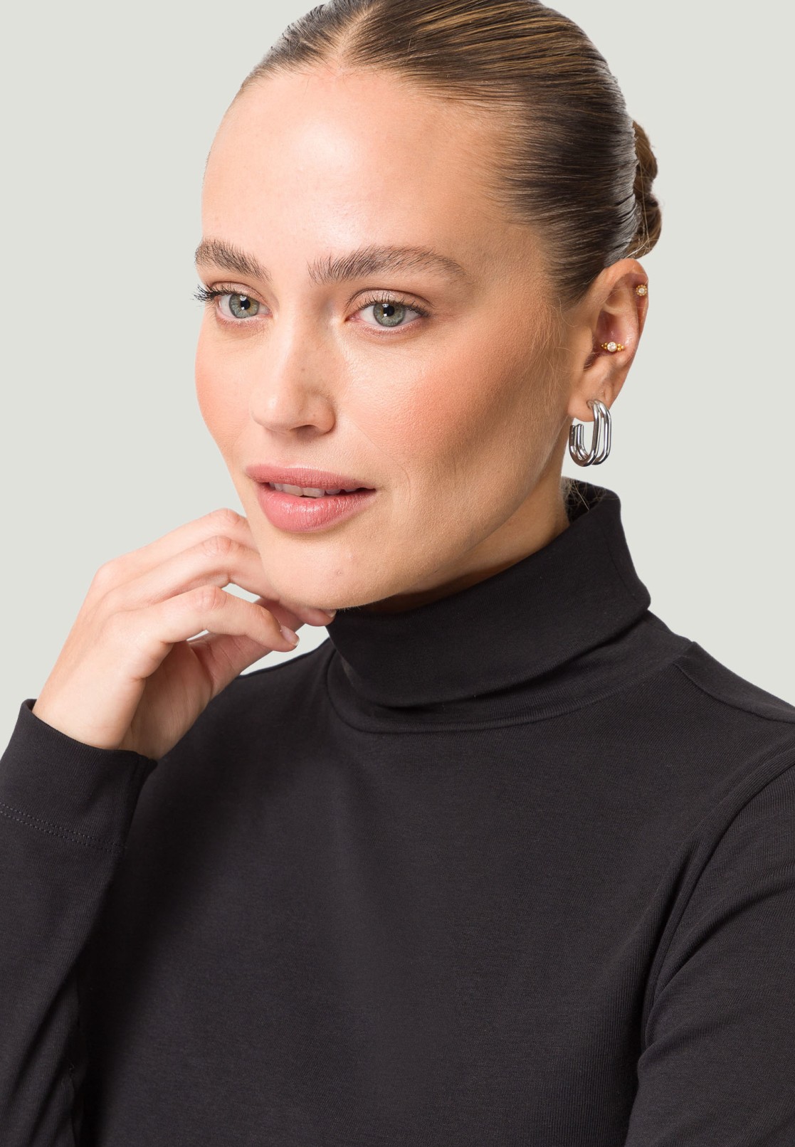 Basic Shirt mit Rollkragen