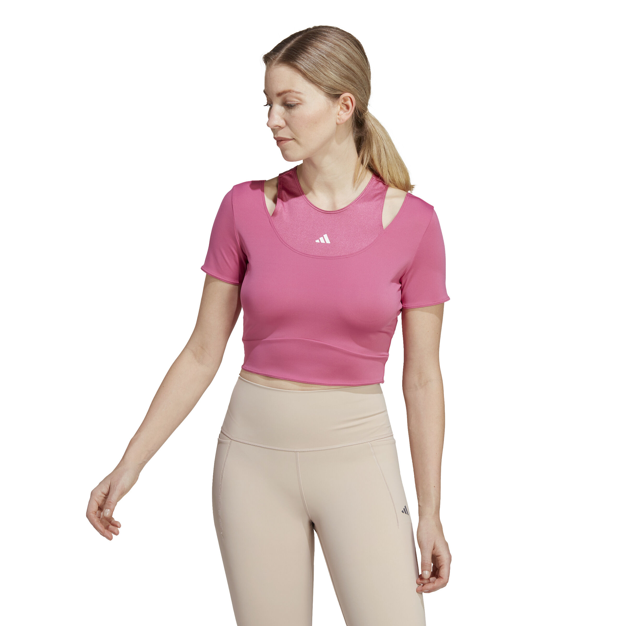 Training HIIT AEROREADY Crop Training T-Shirt Damen - Pink