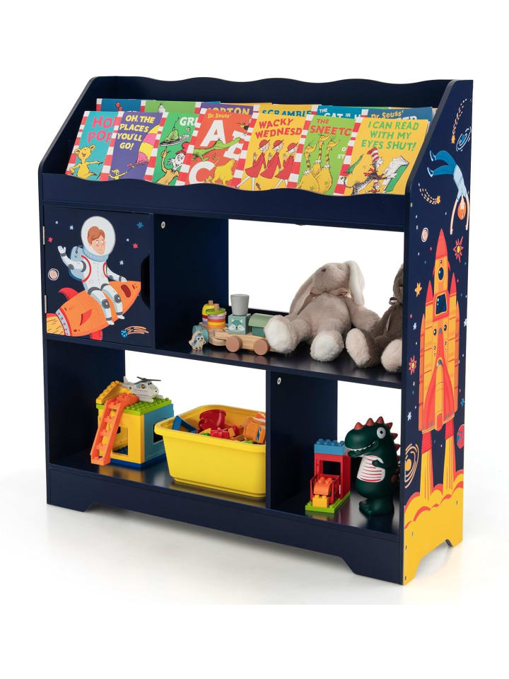 COSTWAY 3 in 1 Spielzeugregal in Blau günstig kaufen onesize