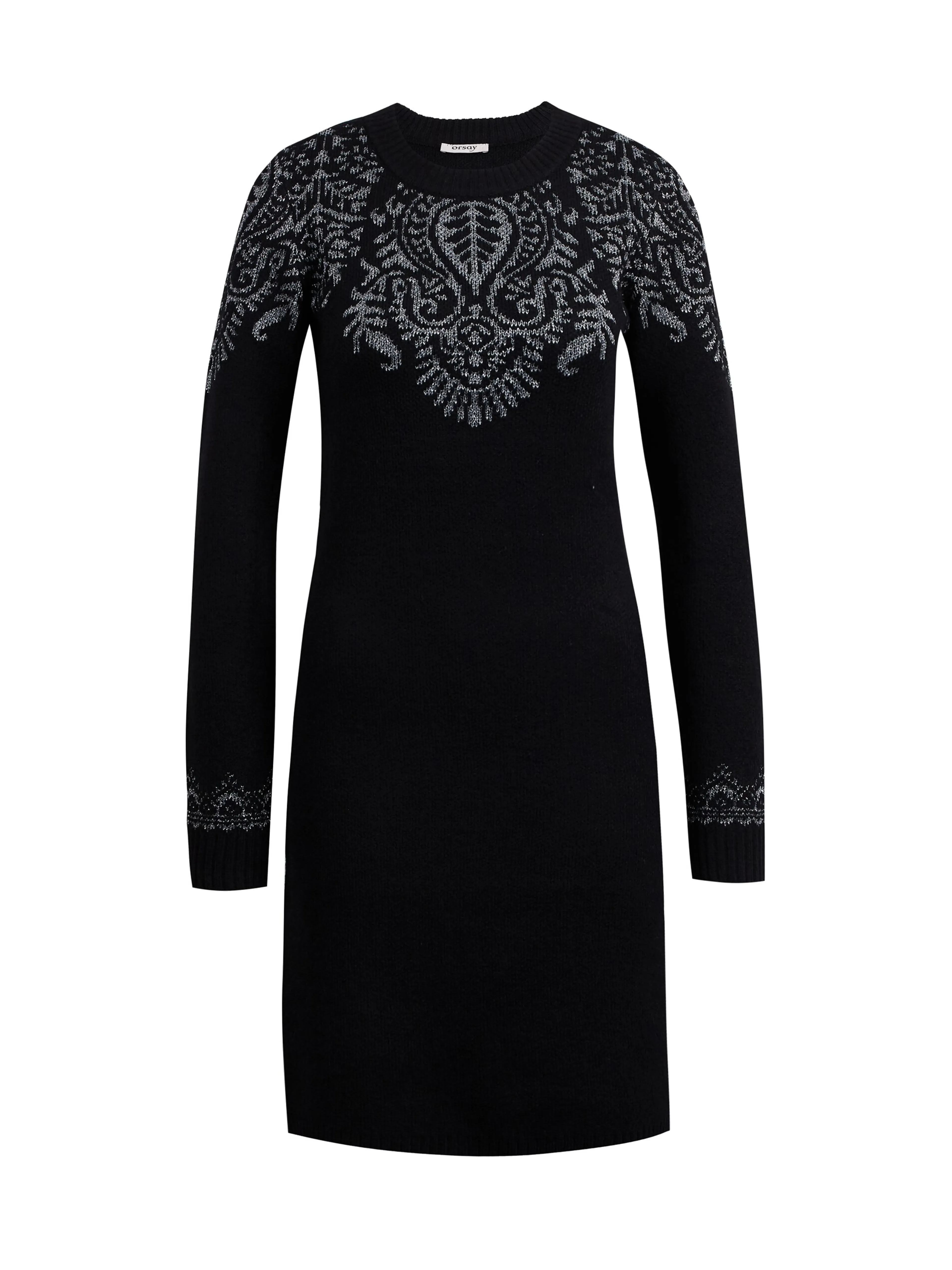 Schwarzes Damen-Pulloverkleid ORSAY