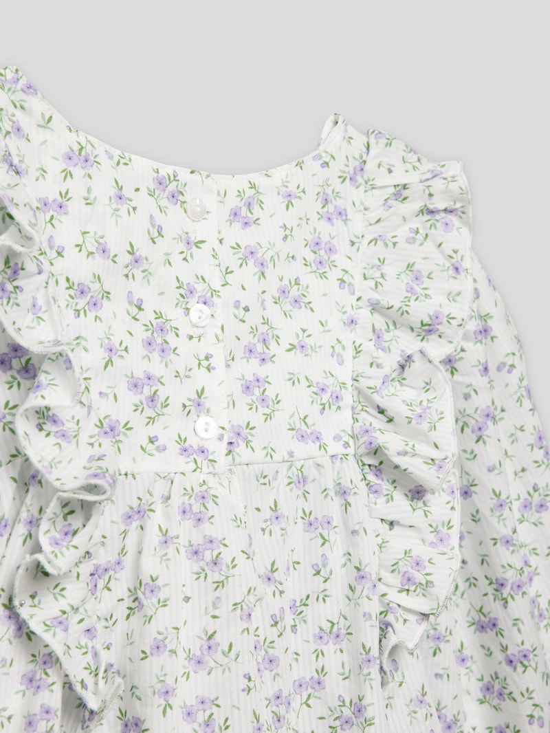 Blusenshirt mit Volants Modell 'mina' in ecru