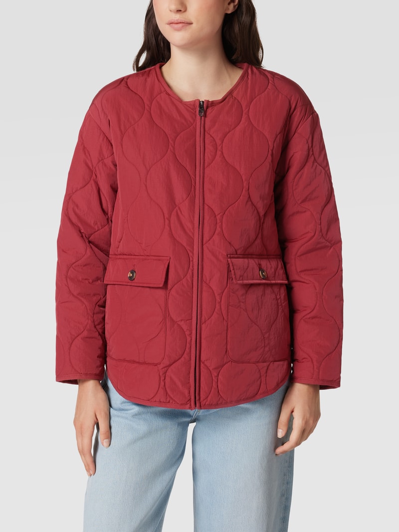 Steppjacke mit abgerundetem Saum in rostrot