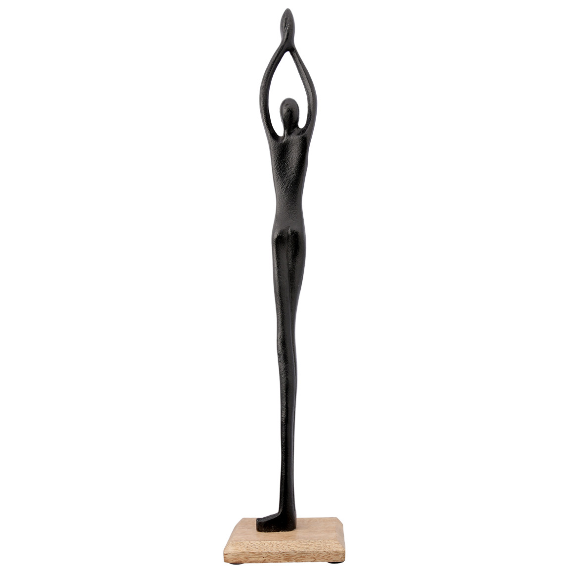 Deko-Figur Frau mit Holzfuß