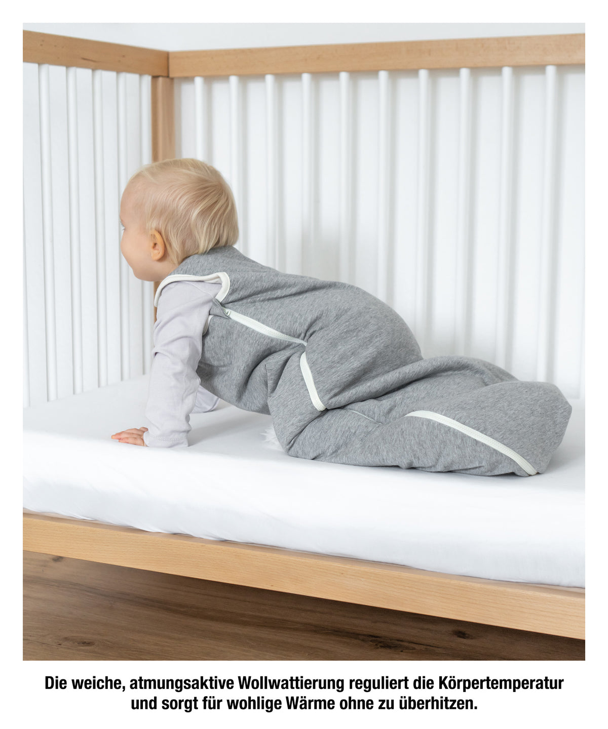 Baby-Schlafsack mit Wollfüllung