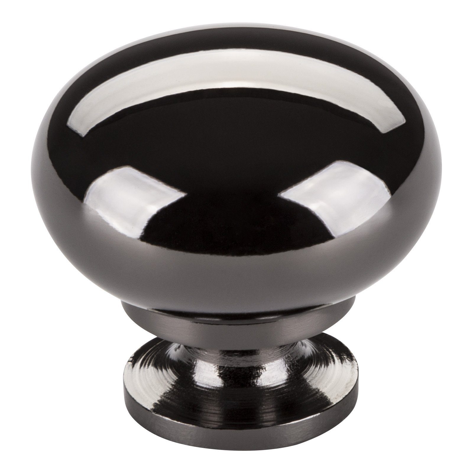 SO-TECH® Möbelbeschlag Schrankknopf OSCAR Ø 32,5 mm rund (1 St), schwarz verchromt inkl. Befestigungsschraube