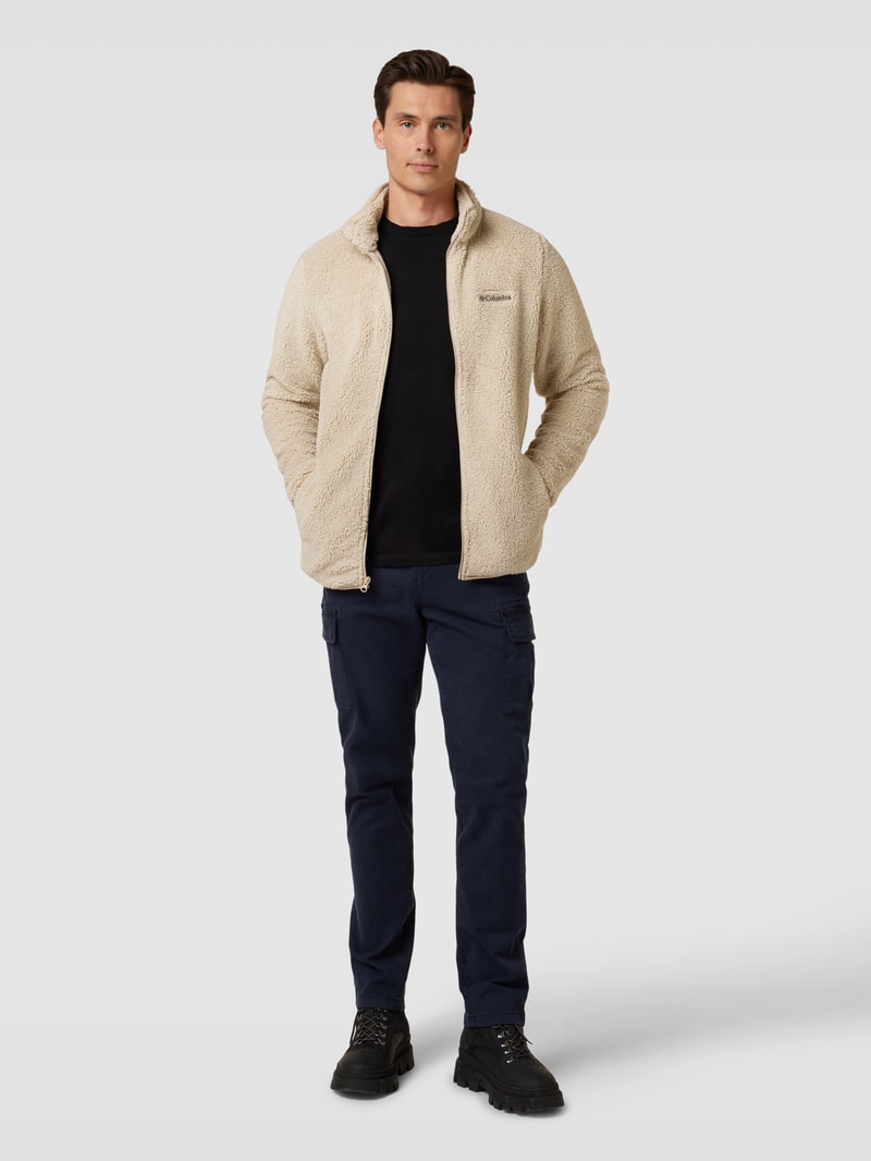 Sweatjacke aus Teddyfell in beige