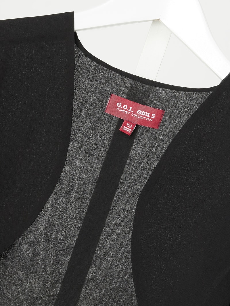 Slim Fit Jeans mit Label-Patch Modell 'SLIM NOS' in schwarz