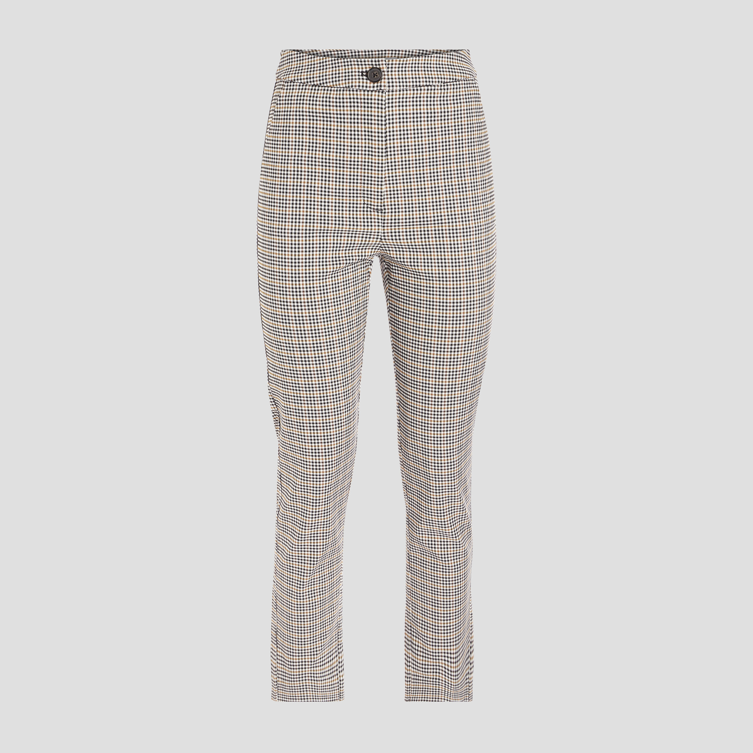 Pantalon droit taille haute jaune femme | La Halle
