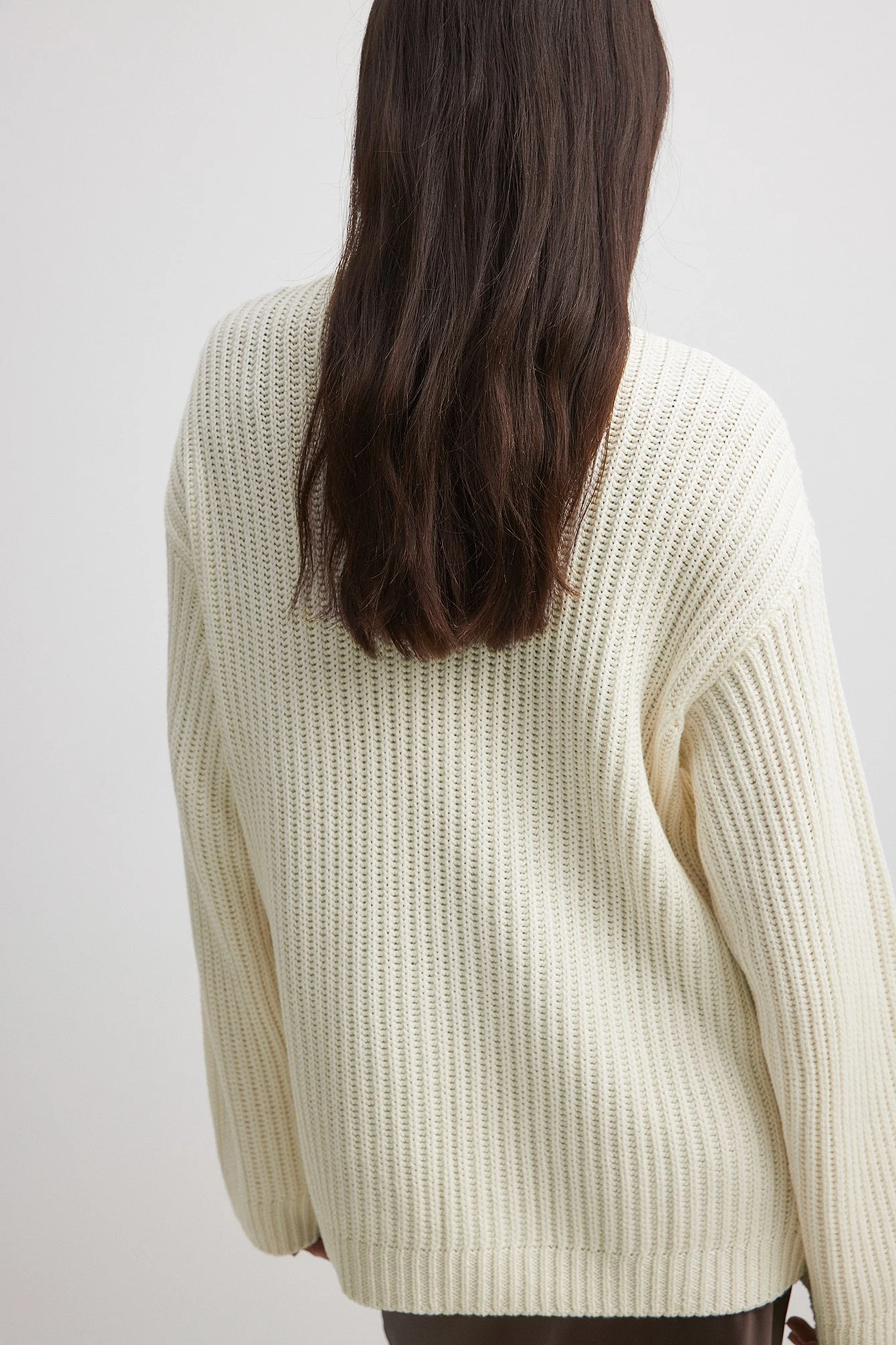 Reißverschluss vorne Strickpullover