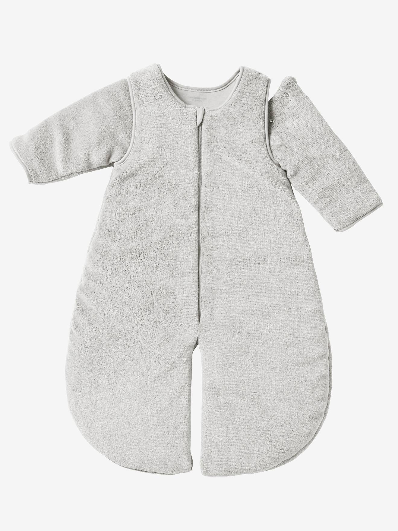 Combinaison de transport polaire microfibre, manches amovibles taupe
