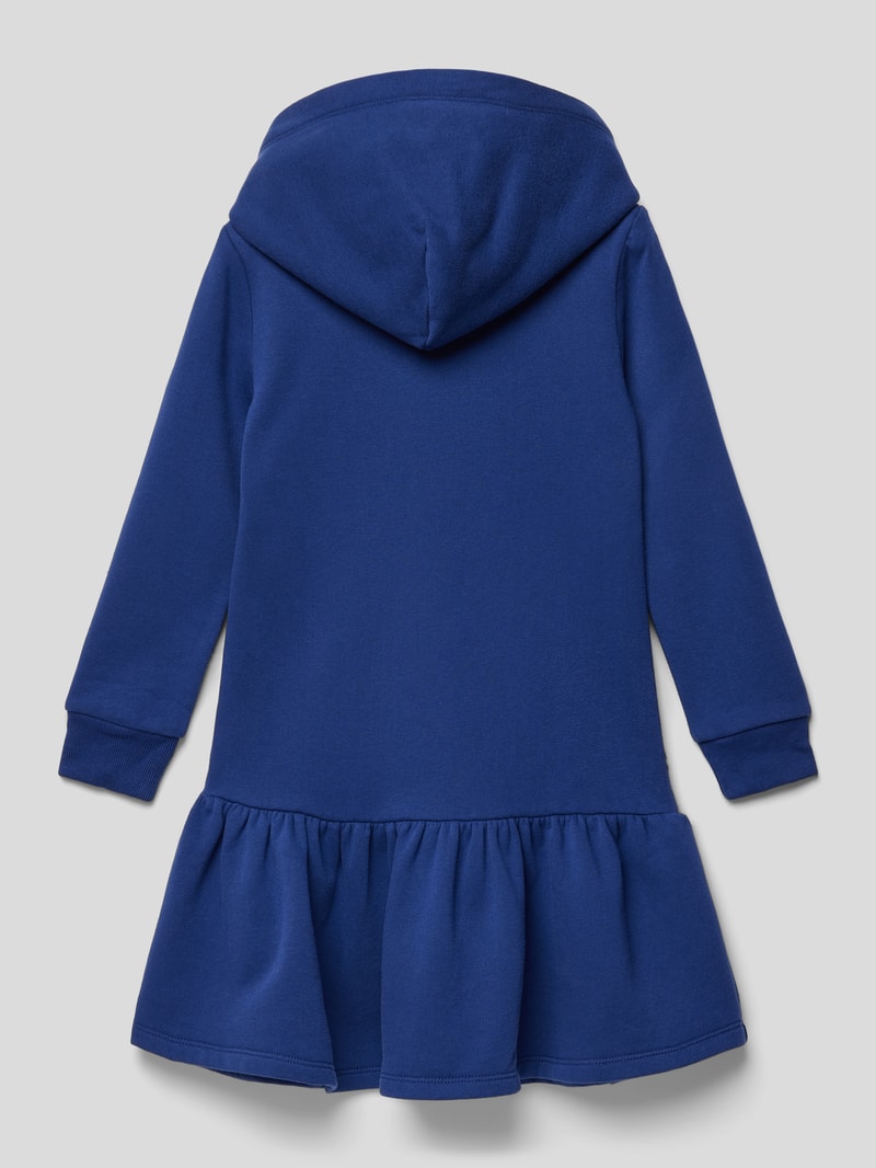 Kleid mit Label-Print in marineblau