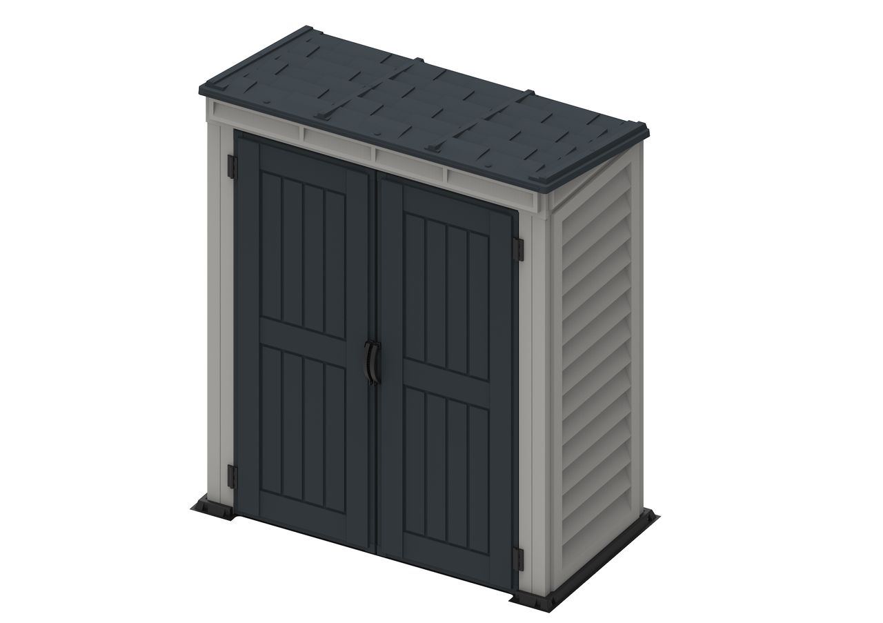 Duramax Kunststoffgerätehaus YardMate Pent 5'x3', 1,6 m² - Grau   Bodenkonstruktion DURAMAX 05325
