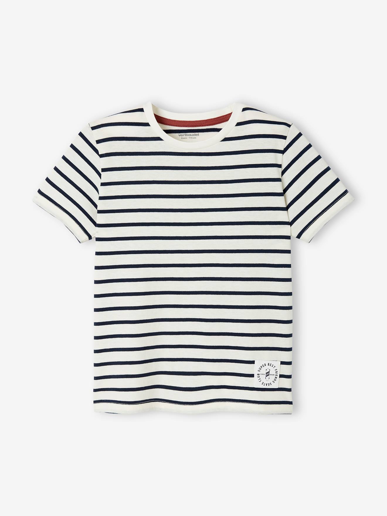 Vertbaudet Jungen T-Shirt mit Streifen Oeko-Tex - gelb gestreift