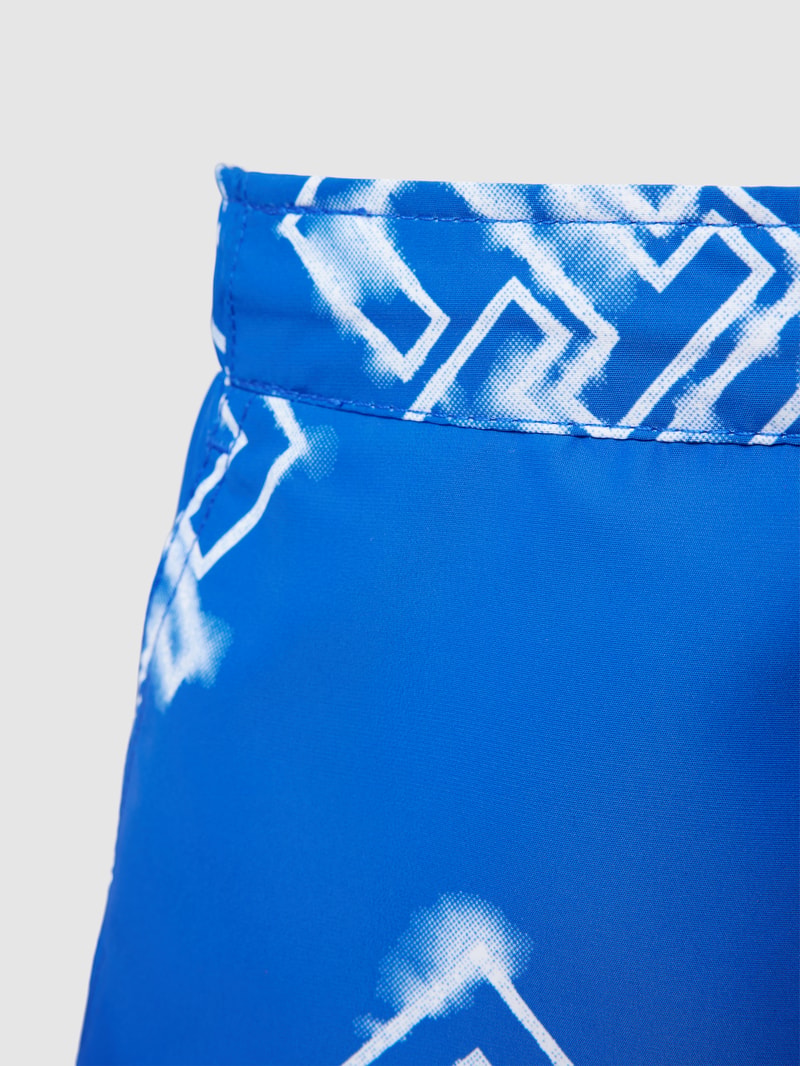 Badehose mit Logo-Muster in dunkelblau