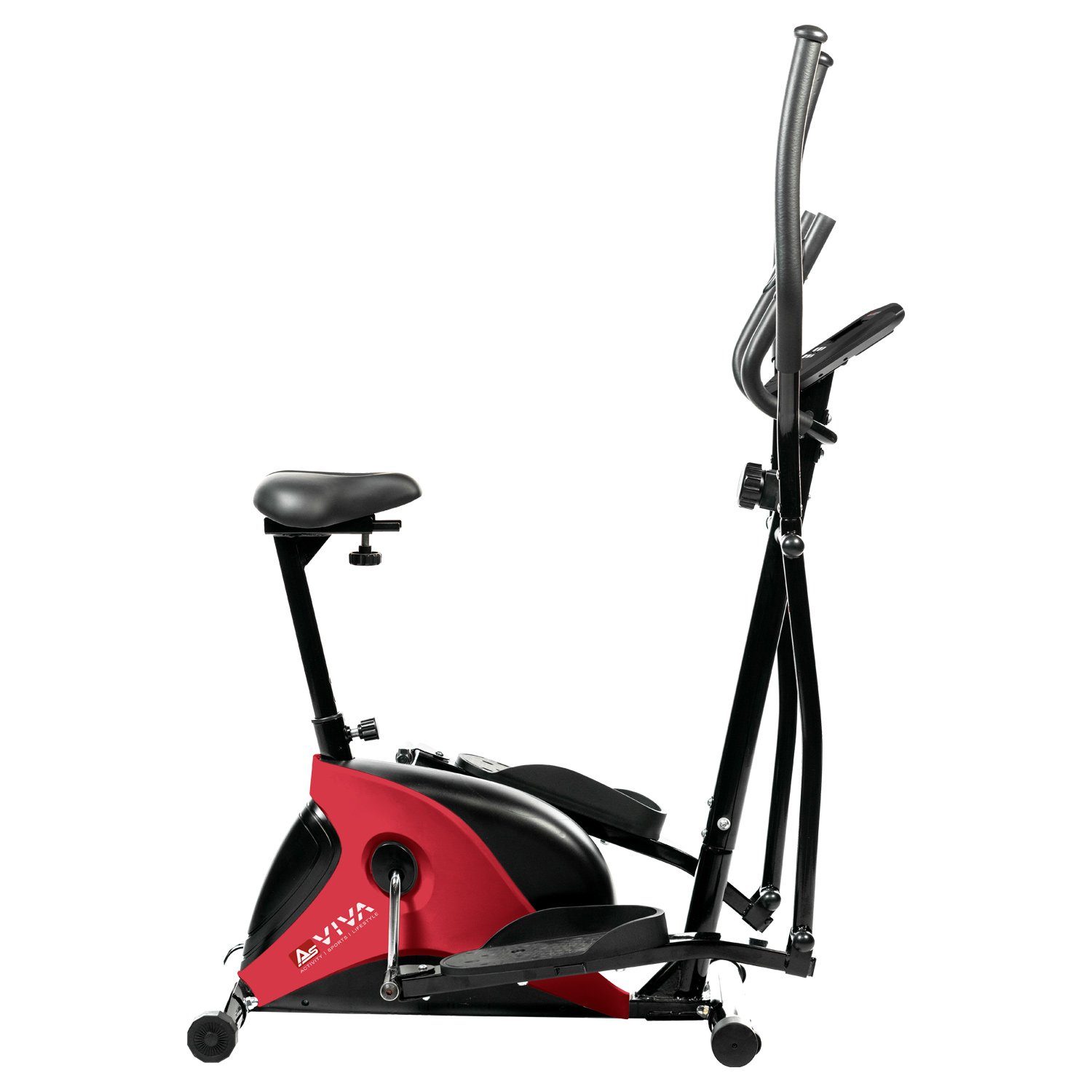 AsVIVA Crosstrainer & Heimtrainer AsVIVA C16 Bluetooth rot 2 in 1 Cardio