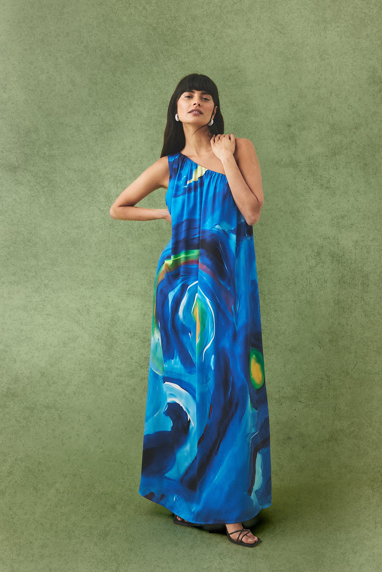 One Shoulder Maxi Dress