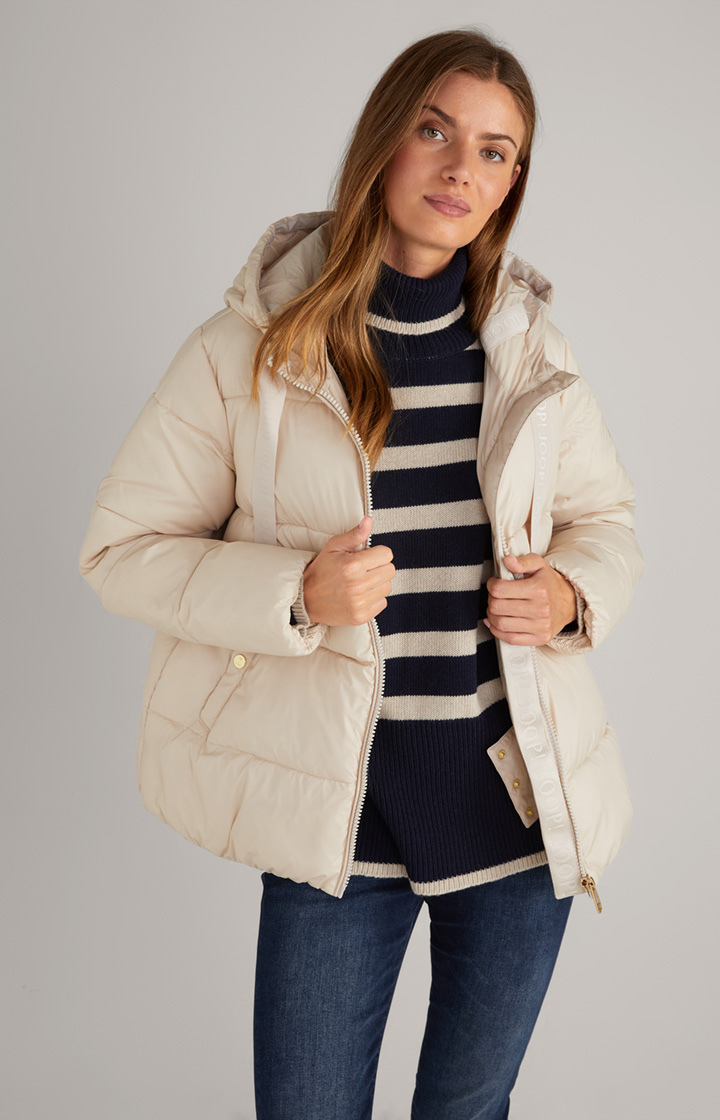 Oversized-Steppjacke in Offwhite