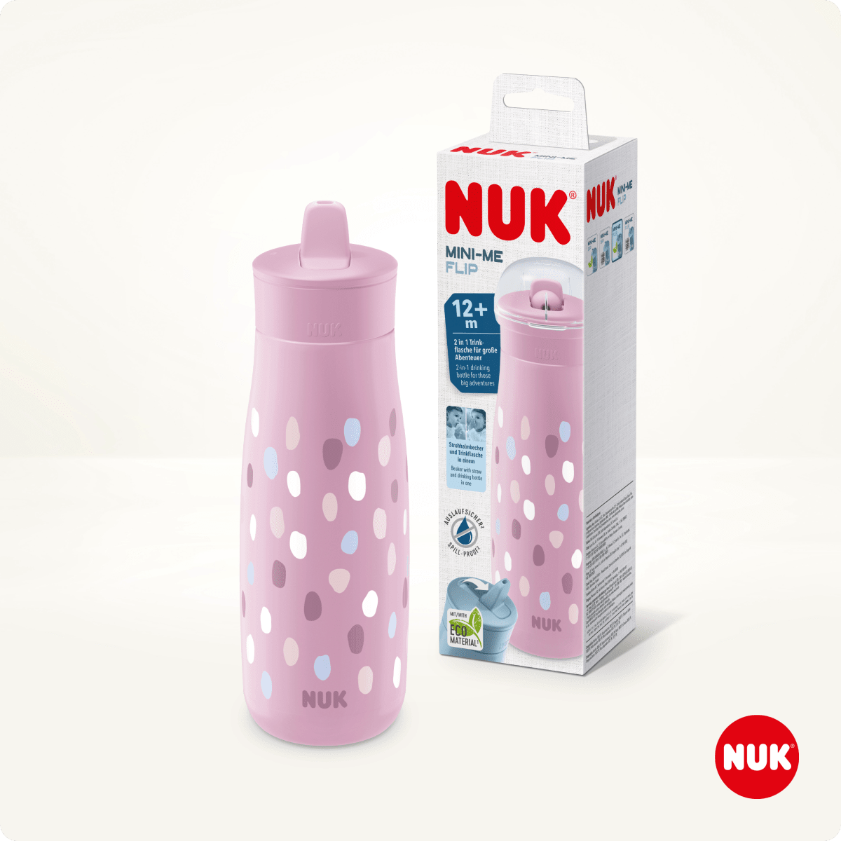 Trinkhalmflasche Mini-Me lila, 450ml, 1 St
