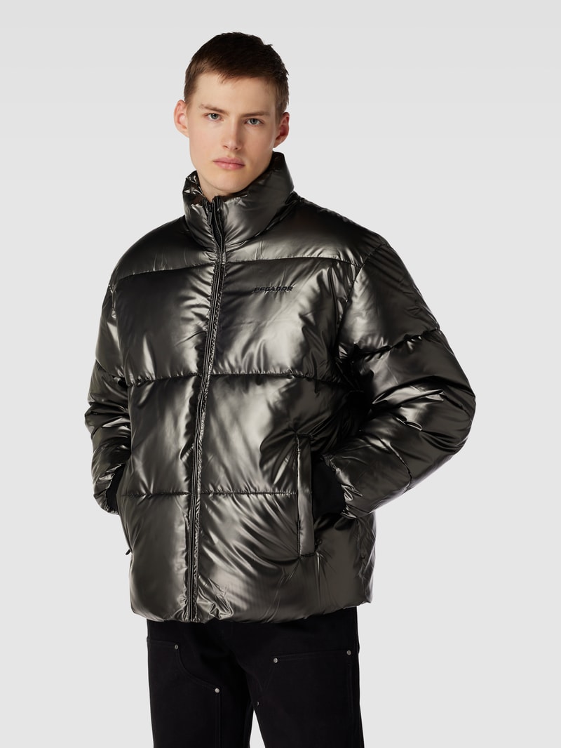 Steppjacke in metallic Modell 'SOLIN GLOSSY' in anthrazit