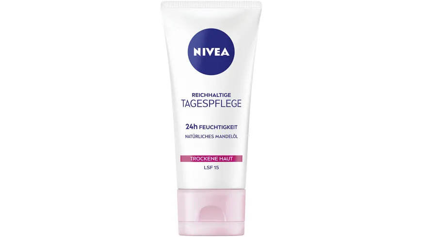 NIVEA Reichhaltige Tagespflege 24h Feuchtigkeit Trockene Haut LSF15 50 ml