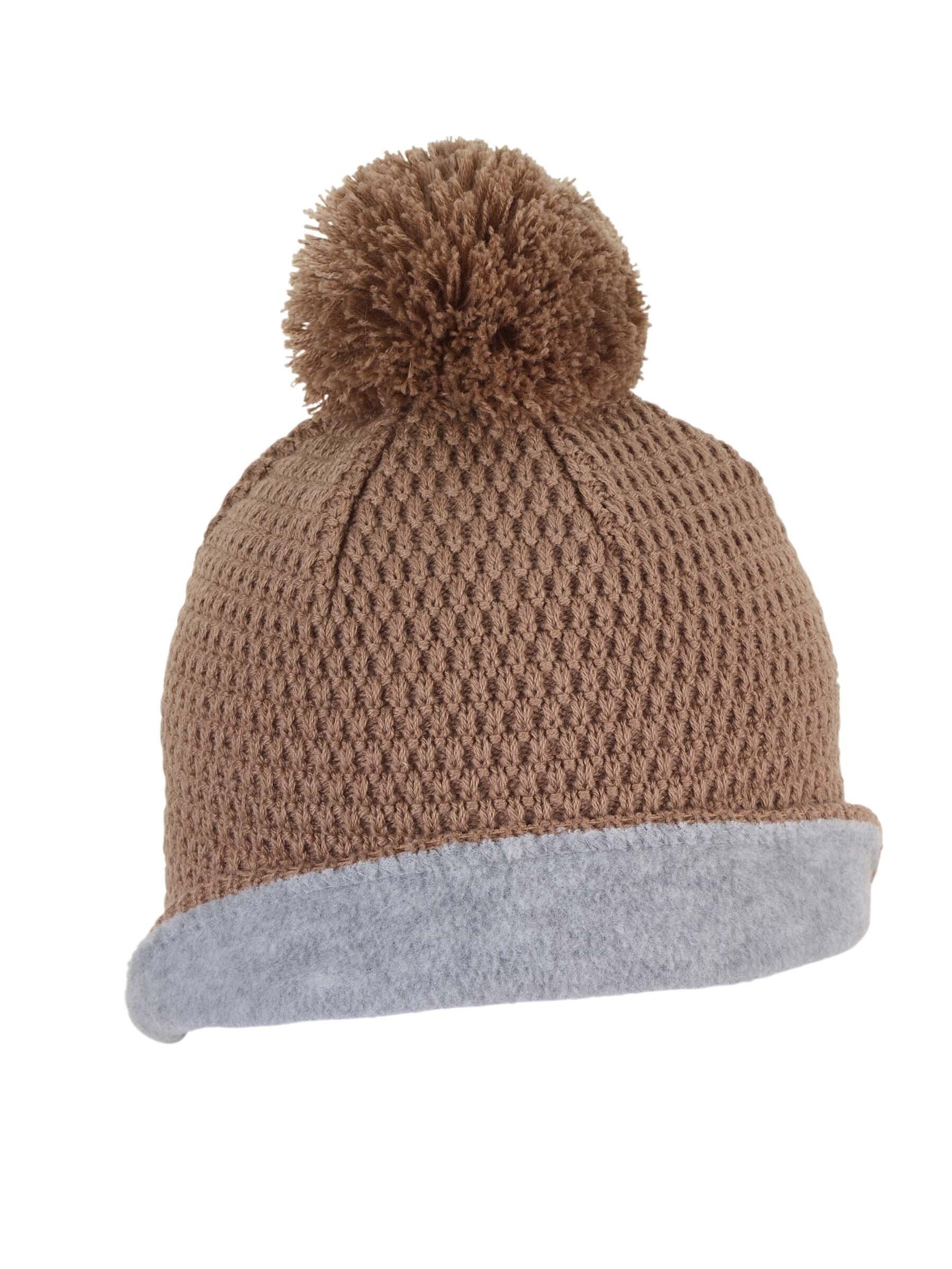Sterntaler® Strickmütze Bommelmütze Strukturmuster (1-St)