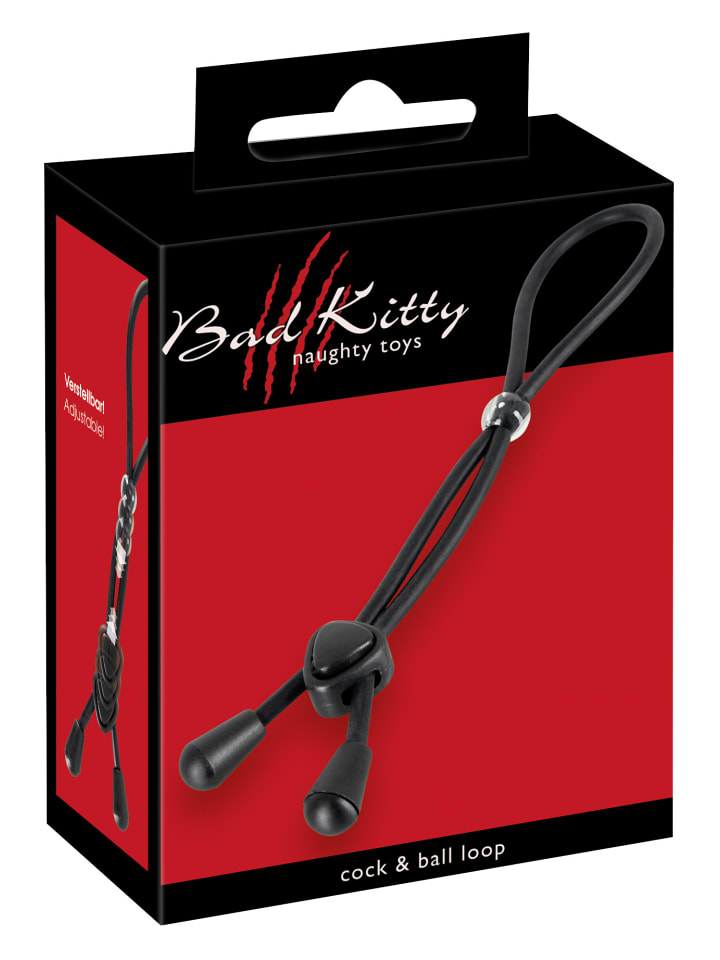 Bad Kitty Penis- und Hodenring Bad Kitty Cock & Ball Loop in schwarz günstig kaufen 38 cm