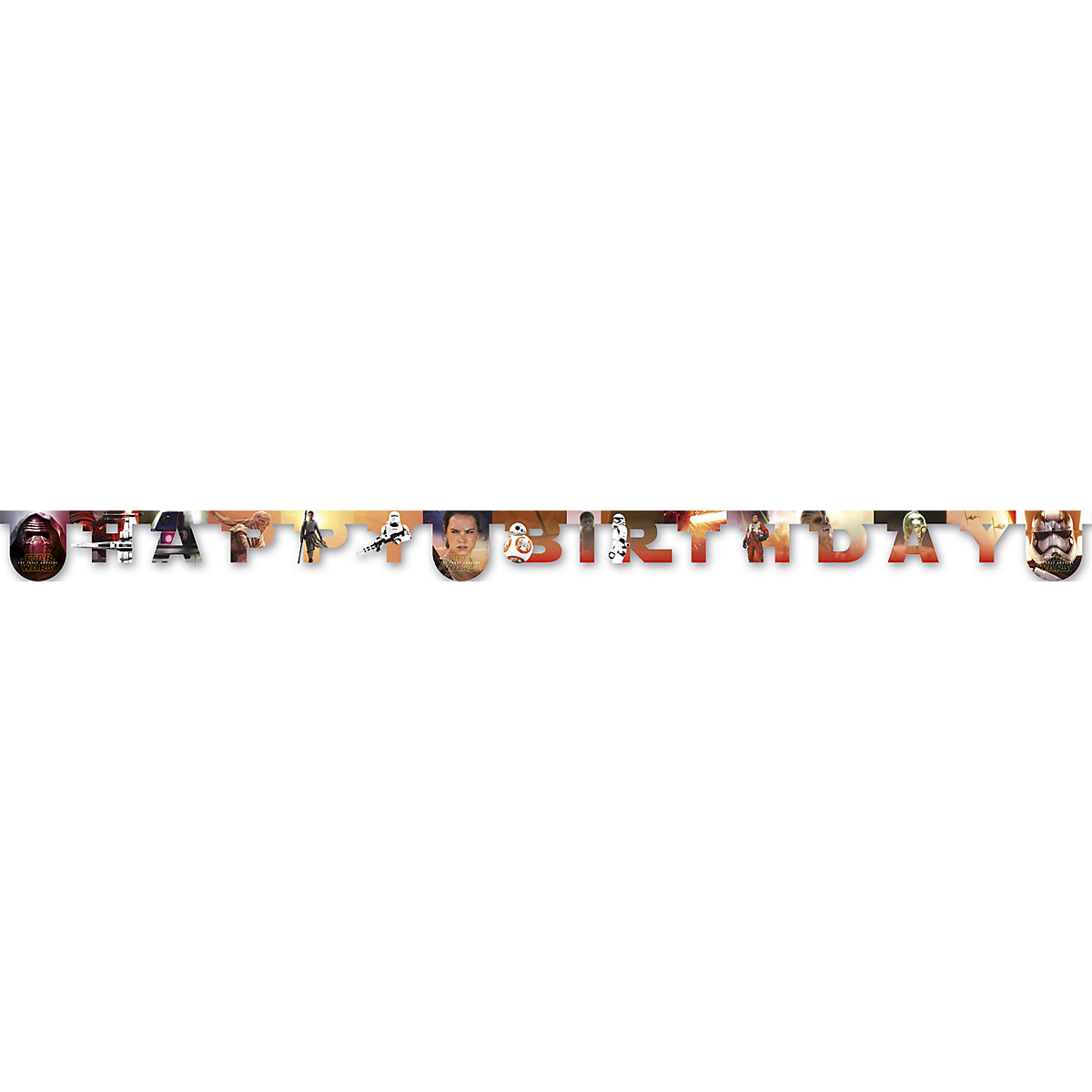 Happy Birthday Girlande Star Wars, 2 m