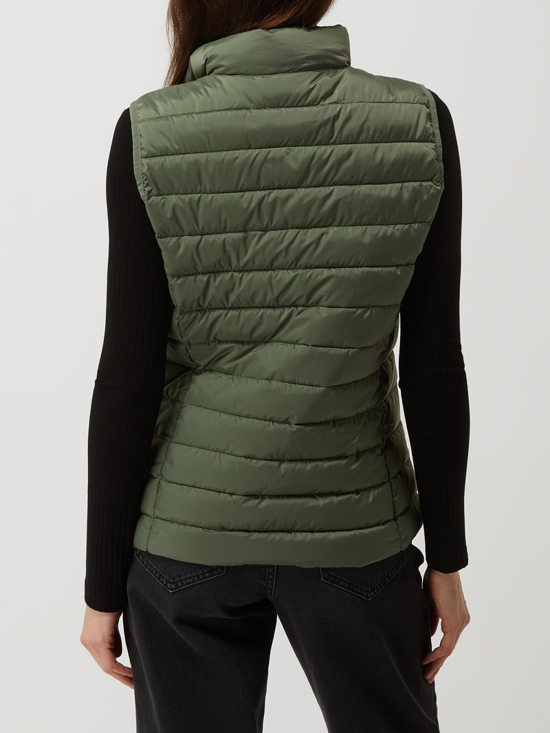 Steppweste mit Stehkragen in khaki
