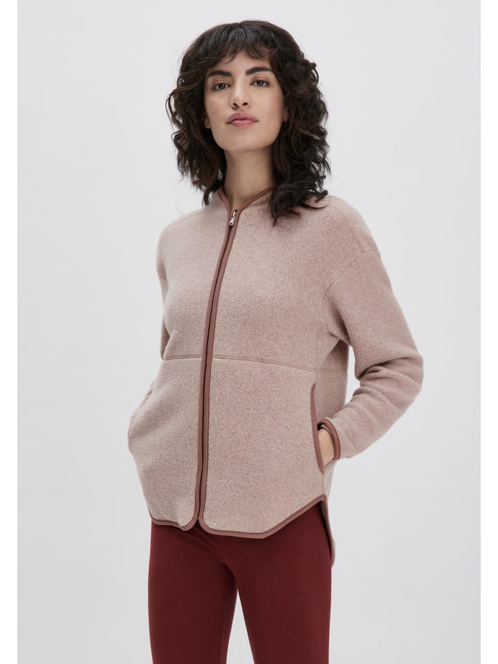 Hessnatur Fleece-Jacke in mandelbraun günstig kaufen