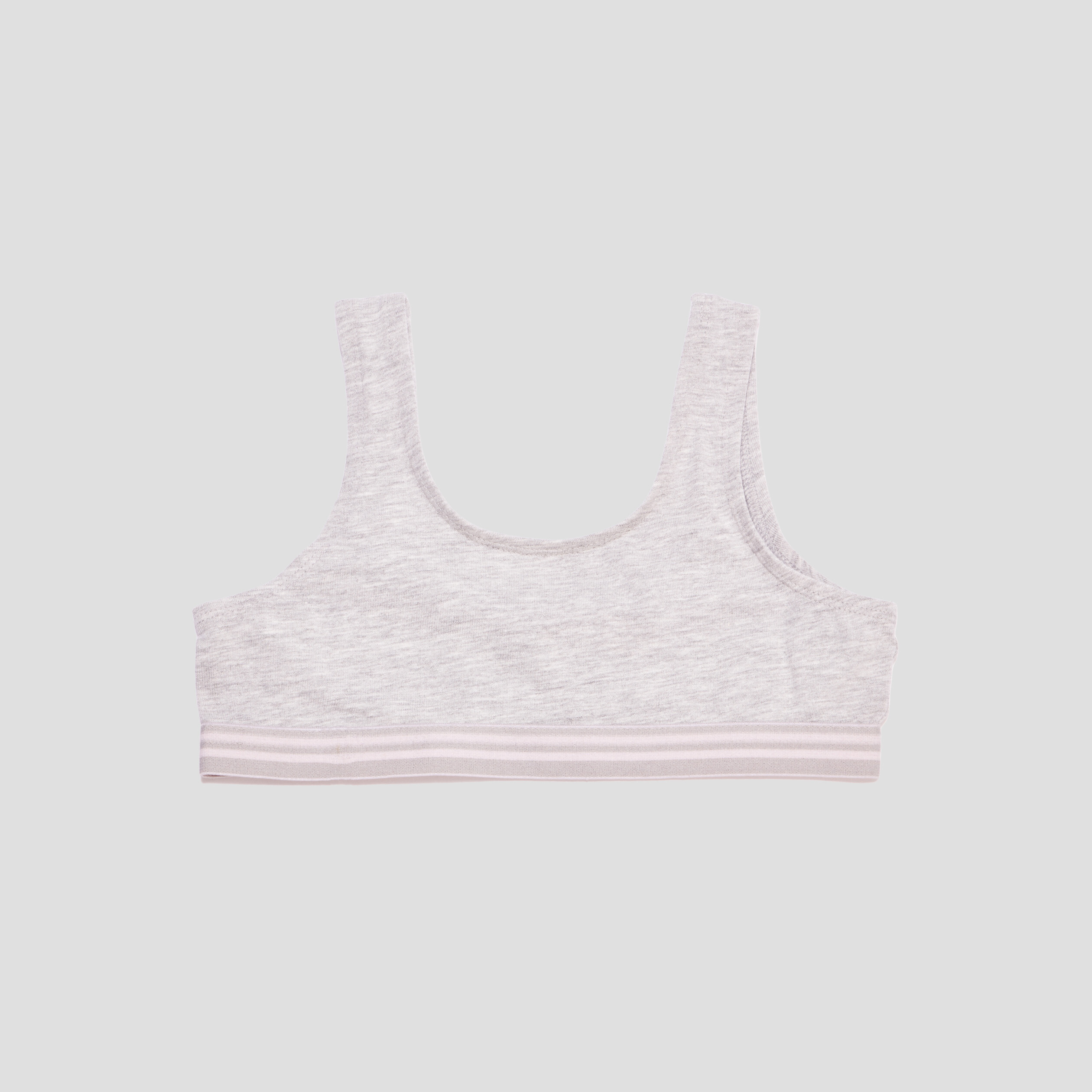 Soutien-gorge brassière coton gris clair fille | La Halle